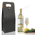 Black Woven Double Bottle Wine Carrier Bag for 2 Bottles (2015–2025)