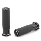 25mm Black Handlebar Grips for Harley Sportster, Dyna, Softail, Fatboy