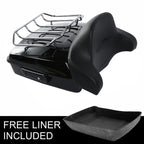 Black Chopped Trunk Backrest for Harley Touring Road King (2014–2026)
