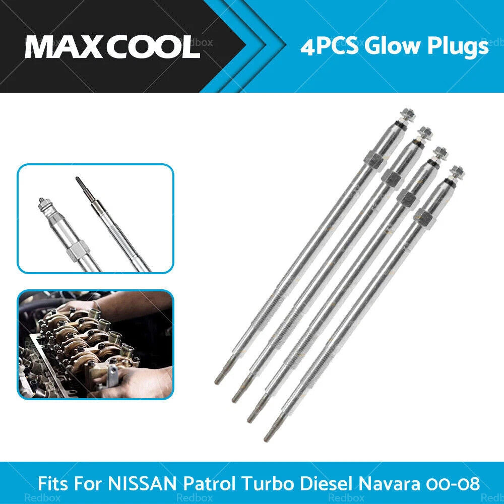 Glow Plugs for Nissan Patrol GU, Navara, Elgrand ZD30 2.5 3.0 Diesel (1997–2023)