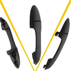 Set of 4 Door Handles for Ford Focus (2000–2007) Smooth Black