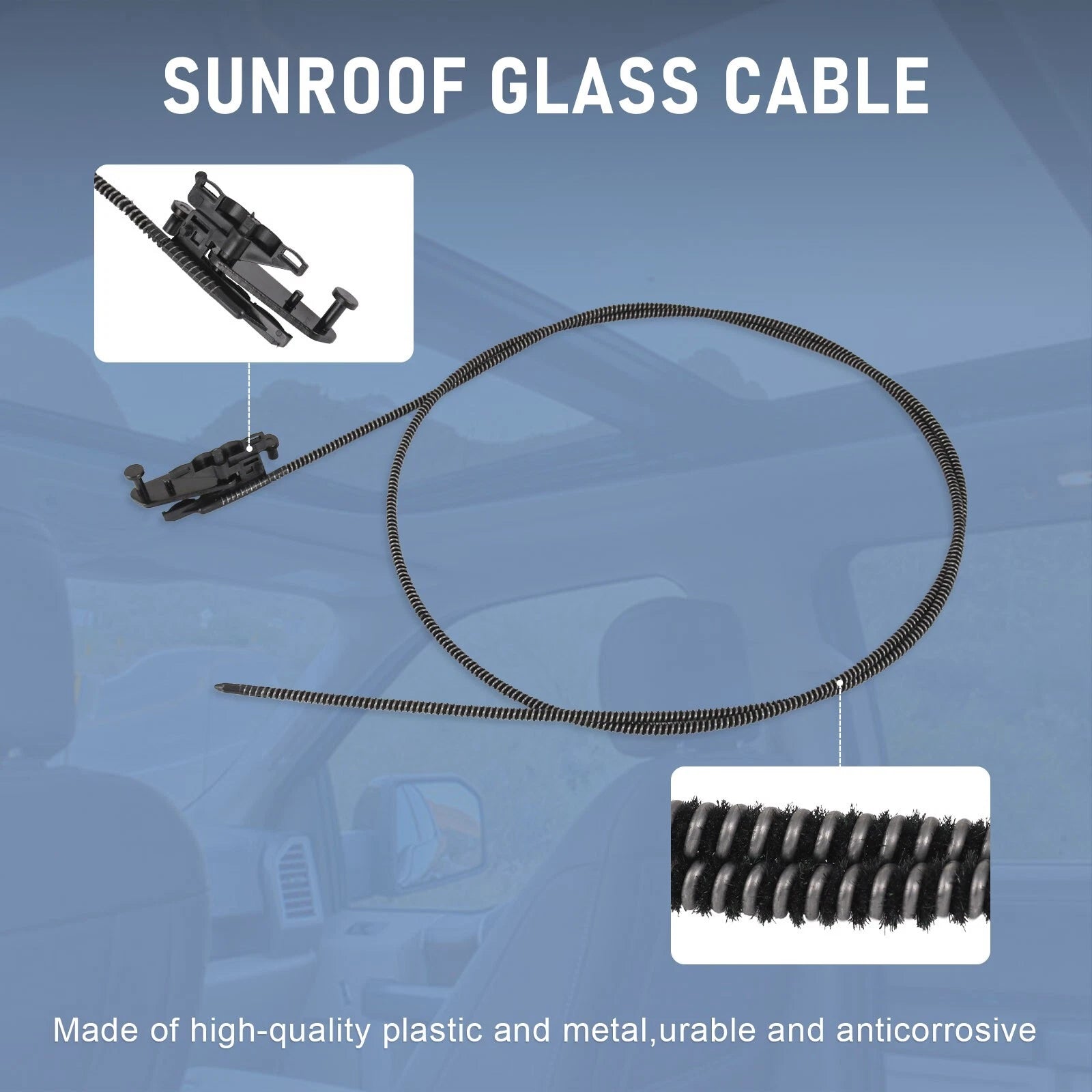 Sunroof Glass Cables for Ford F150 Crew Cab (2015–2020)