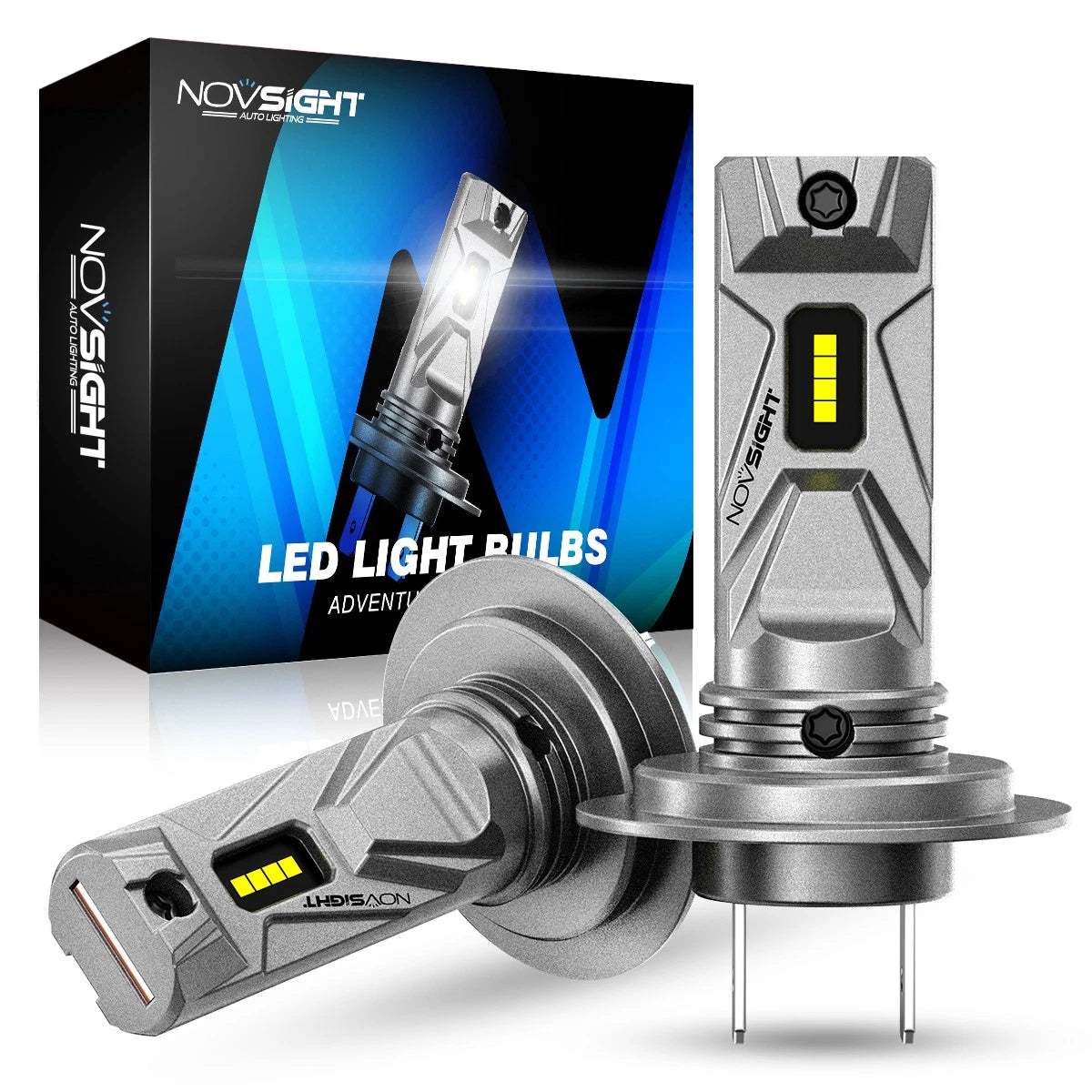 H7 LED Headlight Bulbs Kit for NOVSIGHT (10000LM, 50W, 6500K)