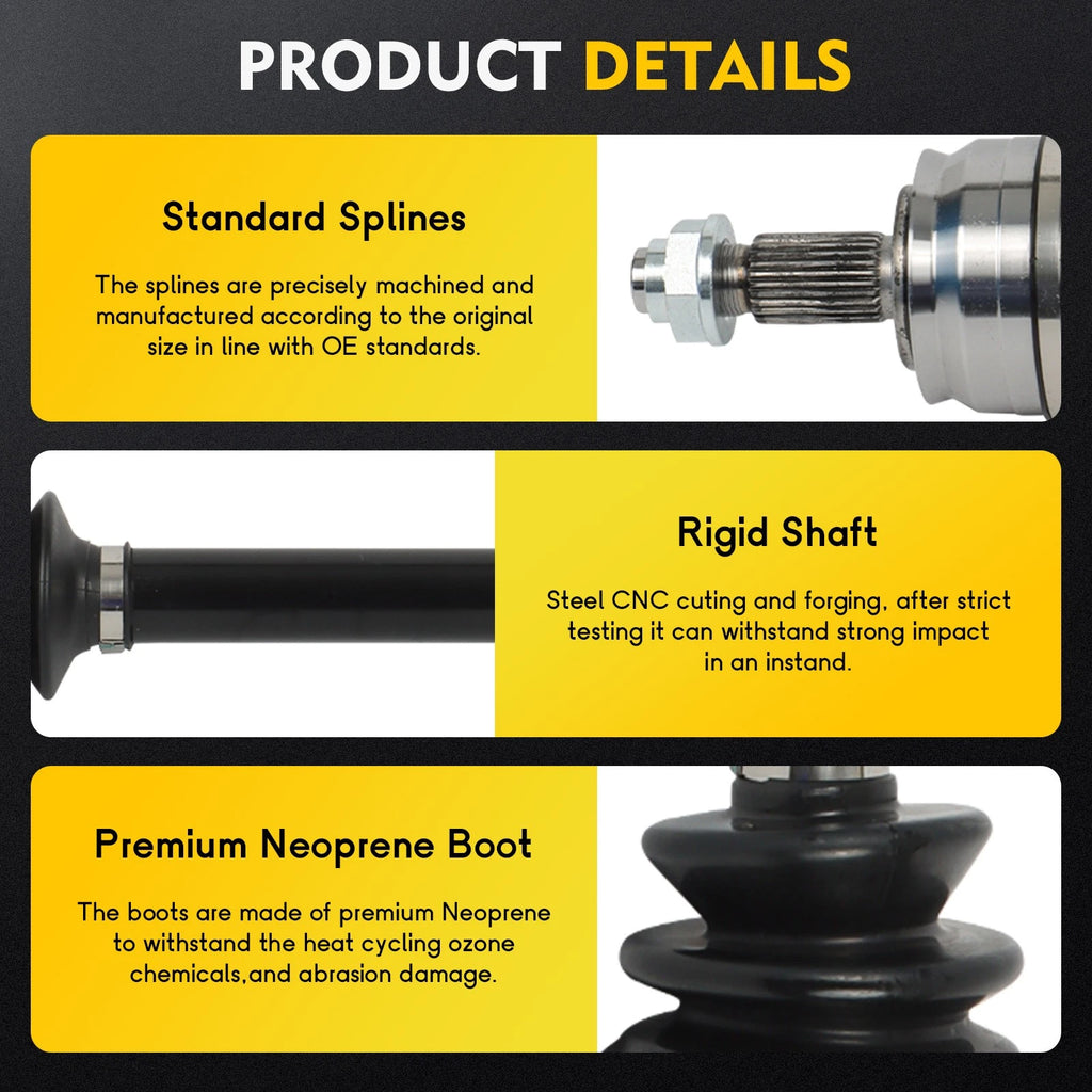 CV Axle Shaft Assembly for Jeep Renegade, Fiat 500X (2015–2021)
