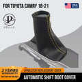 Automatic Shift Boot Cover for Toyota Camry (2018–2021) Yellow Stitch