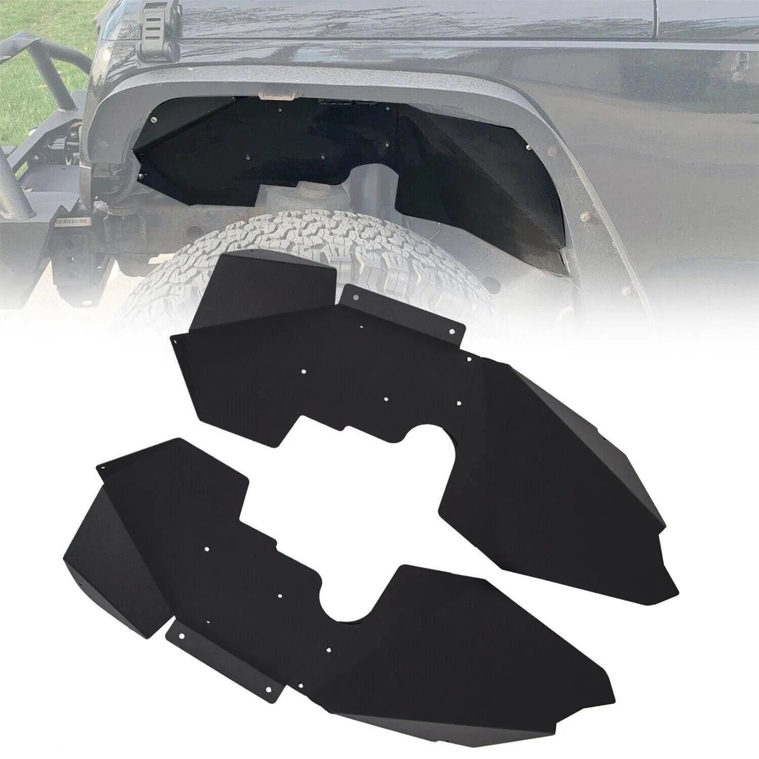 Front Inner Fender Liners for Jeep Wrangler JK JKU (2007–2019) Aluminum