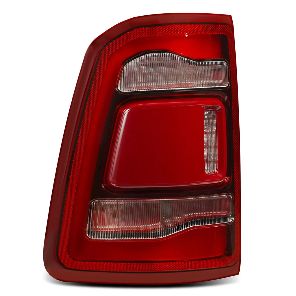 LED Tail Light for Ram 1500 (2019–2024) with Bulb, Chrome Trim, Left Side