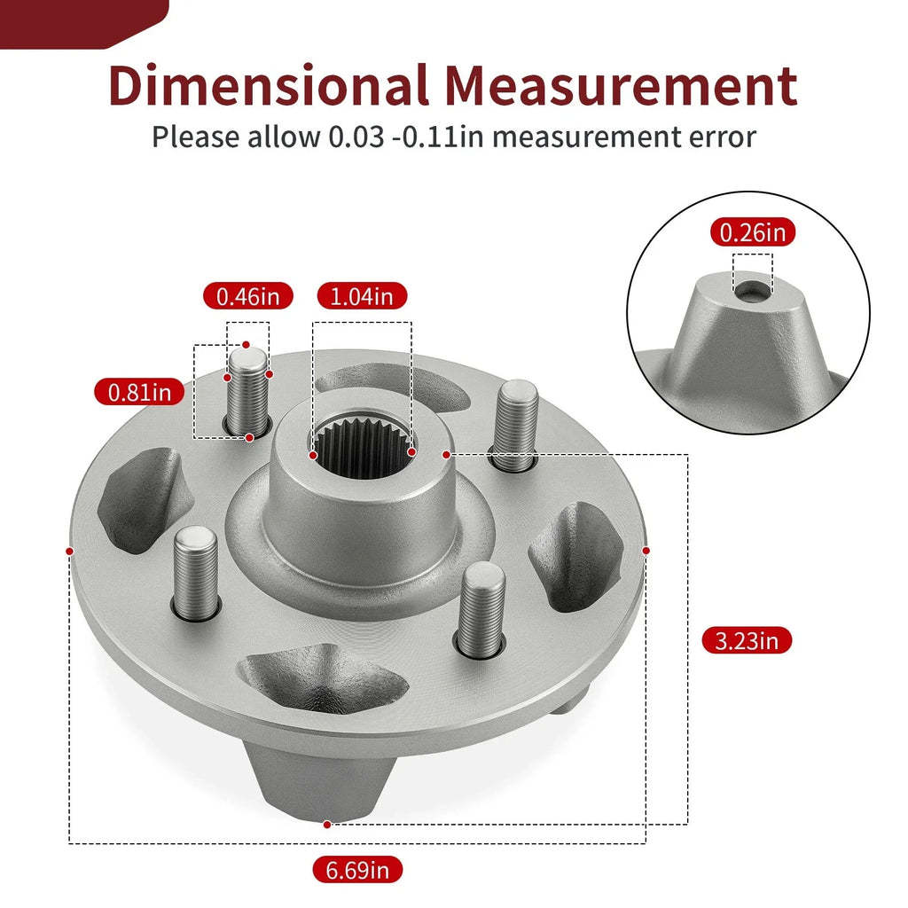 2 x Front or Rear Wheel Hubs for Yamaha Viking 700 VI (2014–2015)