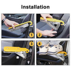 Adjustable Foldable Roof Rack Door Step Stand Pedal for Car - Gold