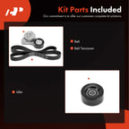3X Serpentine Belt Drive Component Kit for Cadillac DeVille Seville (2002-2005)