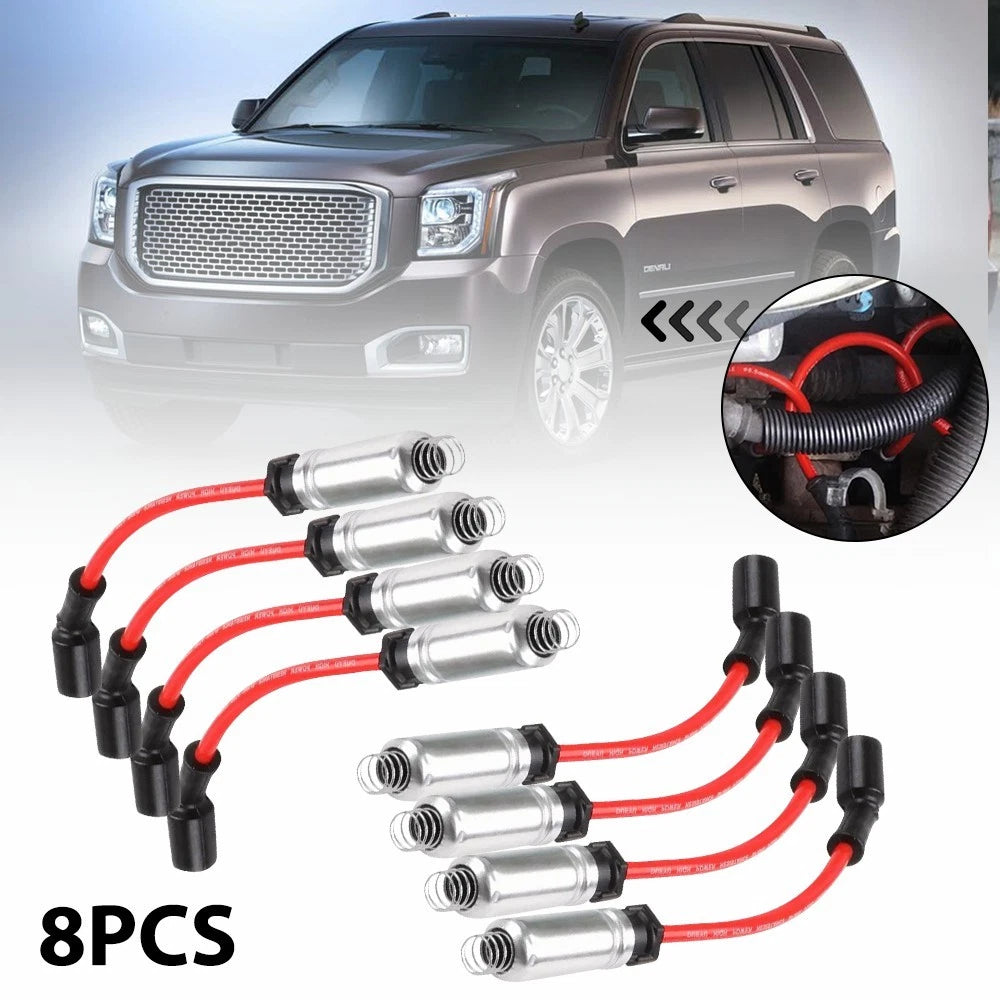 Spark Plug Wire Set for Cadillac Escalade, Chevy Tahoe, Suburban (2015–2018)