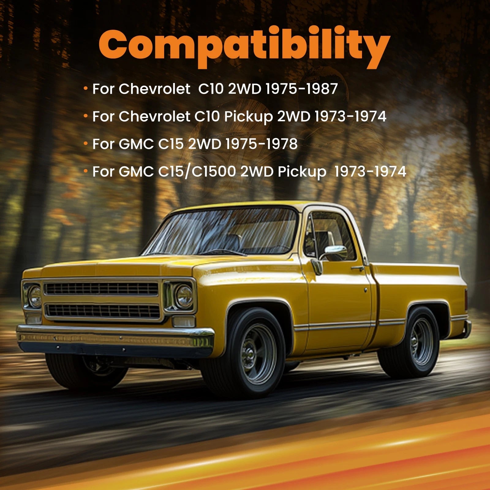 4" Front Drop Lowering Kit for Chevy C10 GMC C15 (1973-1987)