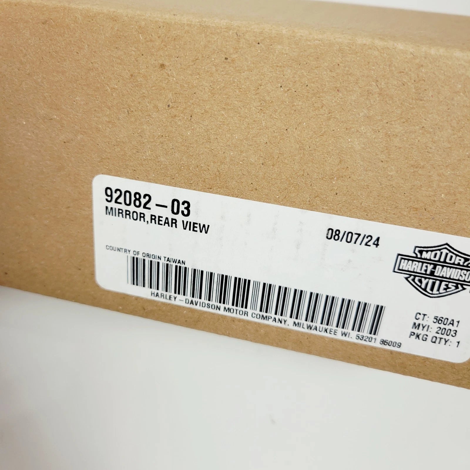 Left Tapered Long Stem Mirror for Harley-Davidson (1982–Present) 92082-03