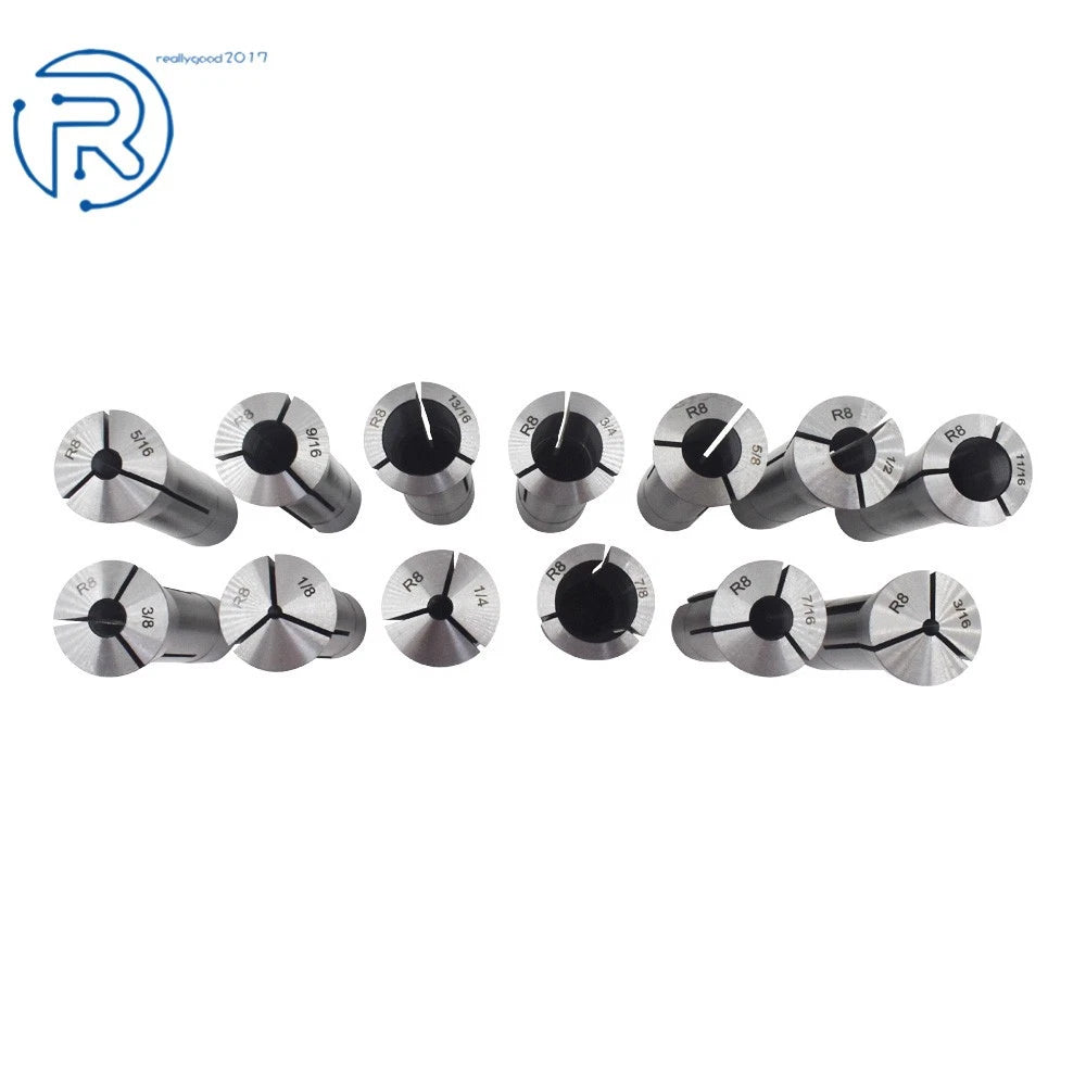 13-Pack Chuck Holder R8 Collet Set for Bridgeport (Precision)