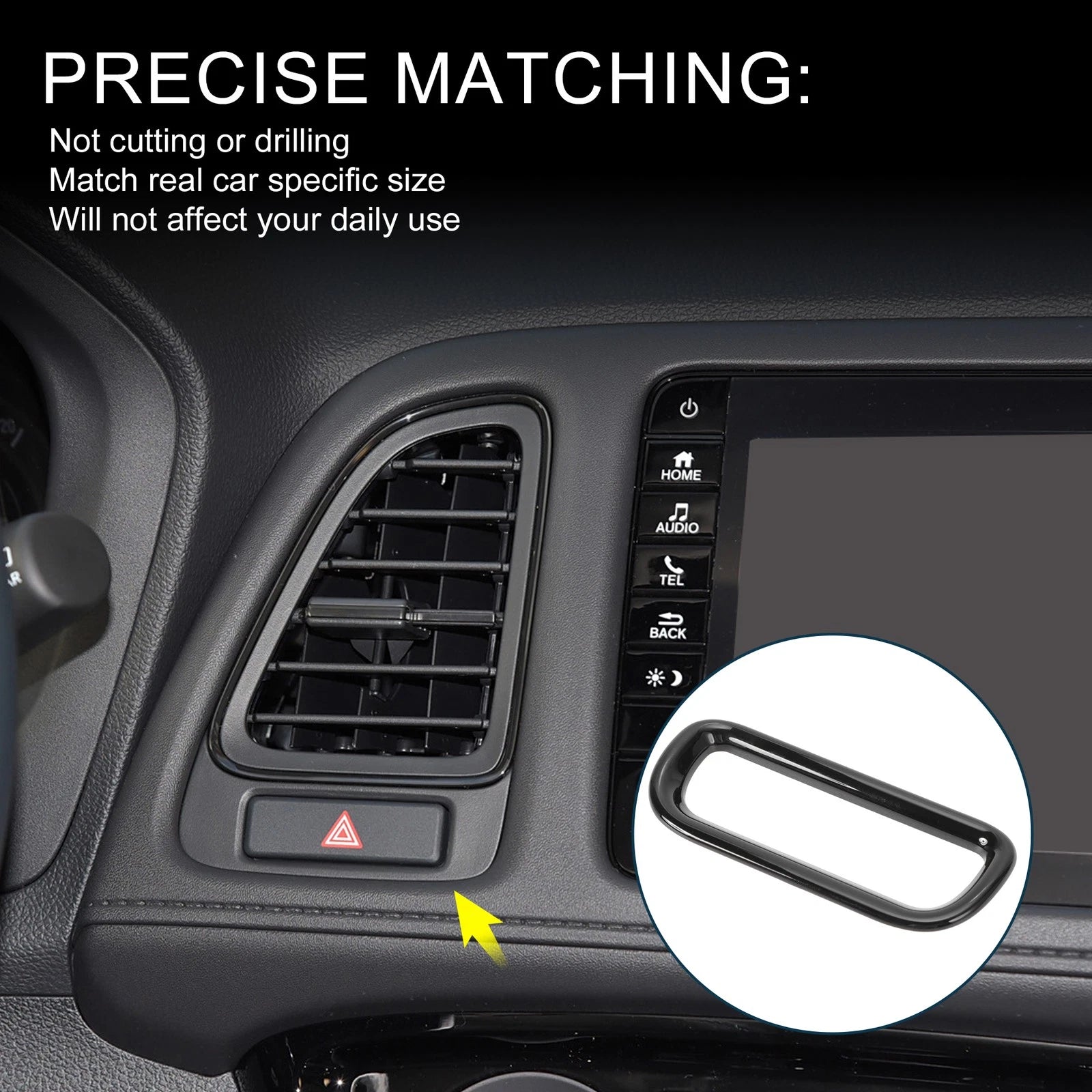 Warning Lamp Button Cover for Honda Vezel RV3/RV4/RV5/RV6 (2021–2023) Black