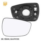 Right Passenger Side Heated Mirror Glass for Hyundai Elantra Accent (1)