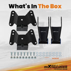 Rear 4" Drop Shackles Hangers Lowering Kit for GMC C15 Chevy C10 (1973–1987)