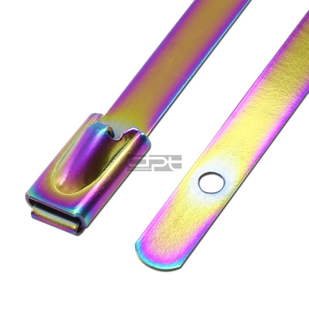 Set of 10 Stainless Self-Locking Zip Tie Strap for Pipe/Gun/Exhaust