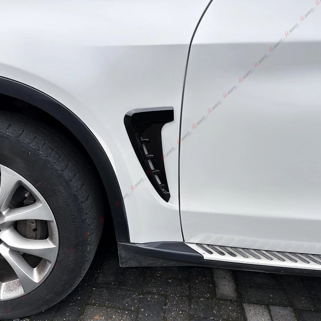 Gloss Black Side Wing Air Flow Fender Intake Vent Cover for BMW X5 (2014–2018)