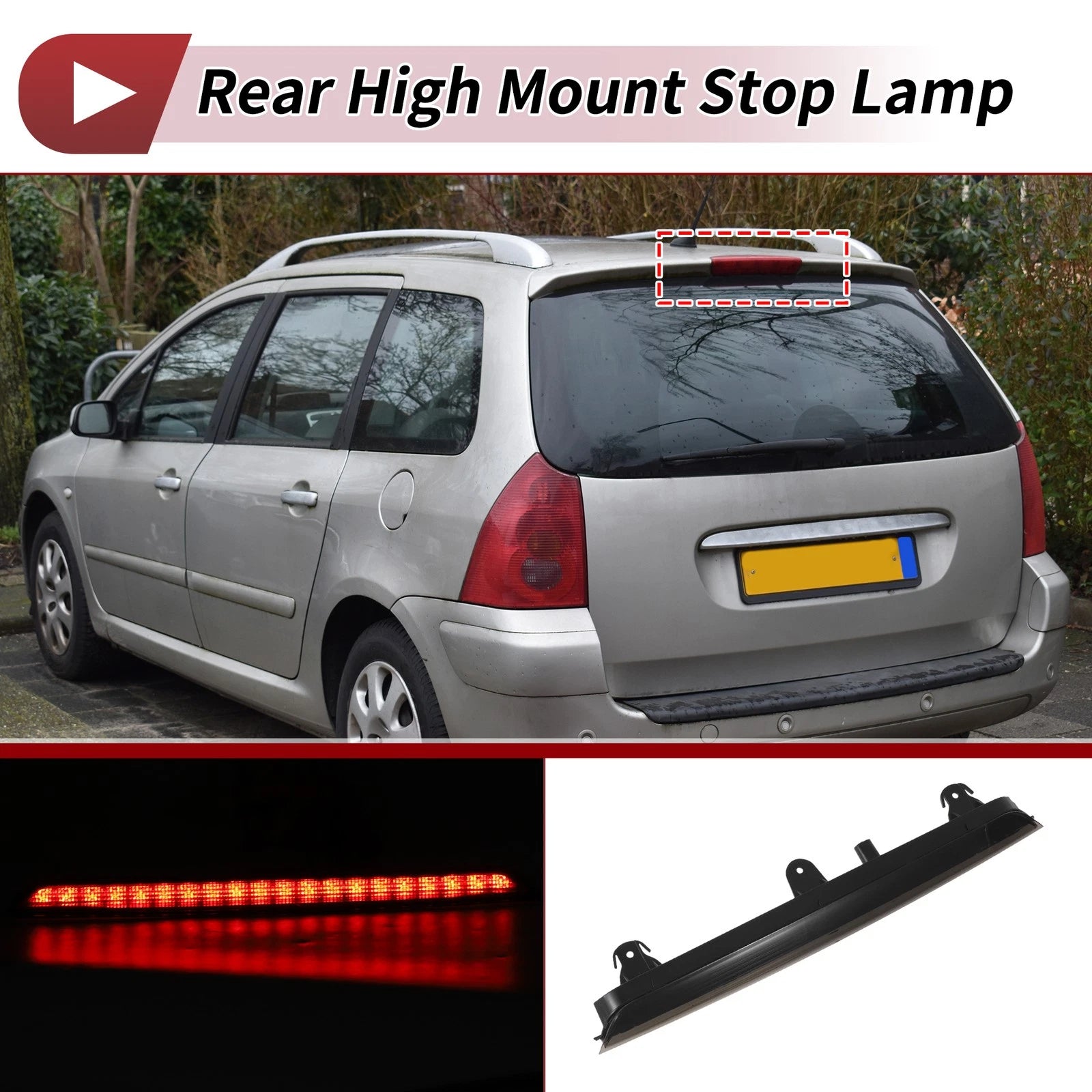 Black LED Third Brake Light for Audi Q7 4L (2007–2016) No. 4L0945097