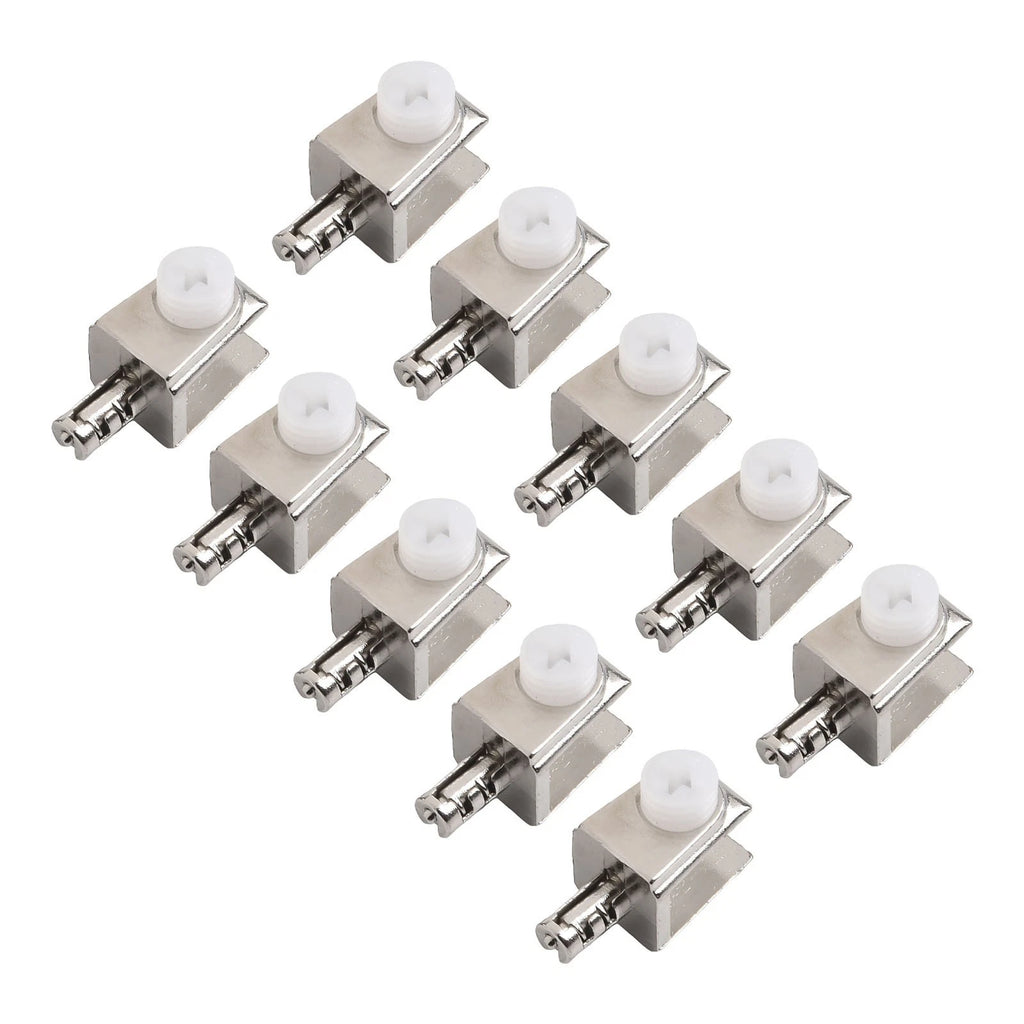 Pack of 10 Zinc Alloy Shelf Bracket Pegs for Adjustable Glass Clamps