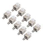 Pack of 10 Zinc Alloy Shelf Bracket Pegs for Adjustable Glass Clamps
