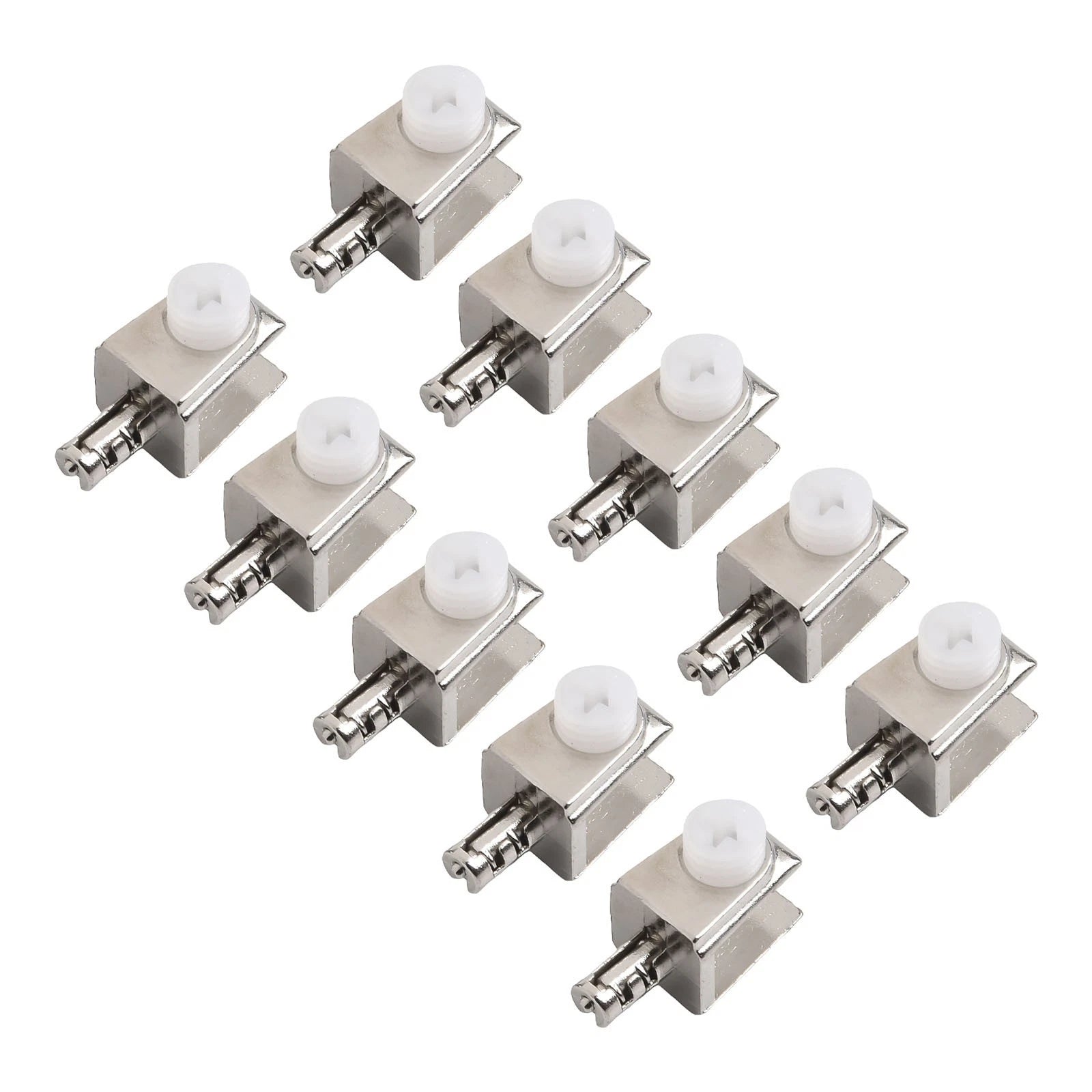 Pack of 10 Zinc Alloy Shelf Bracket Pegs for Adjustable Glass Clamps