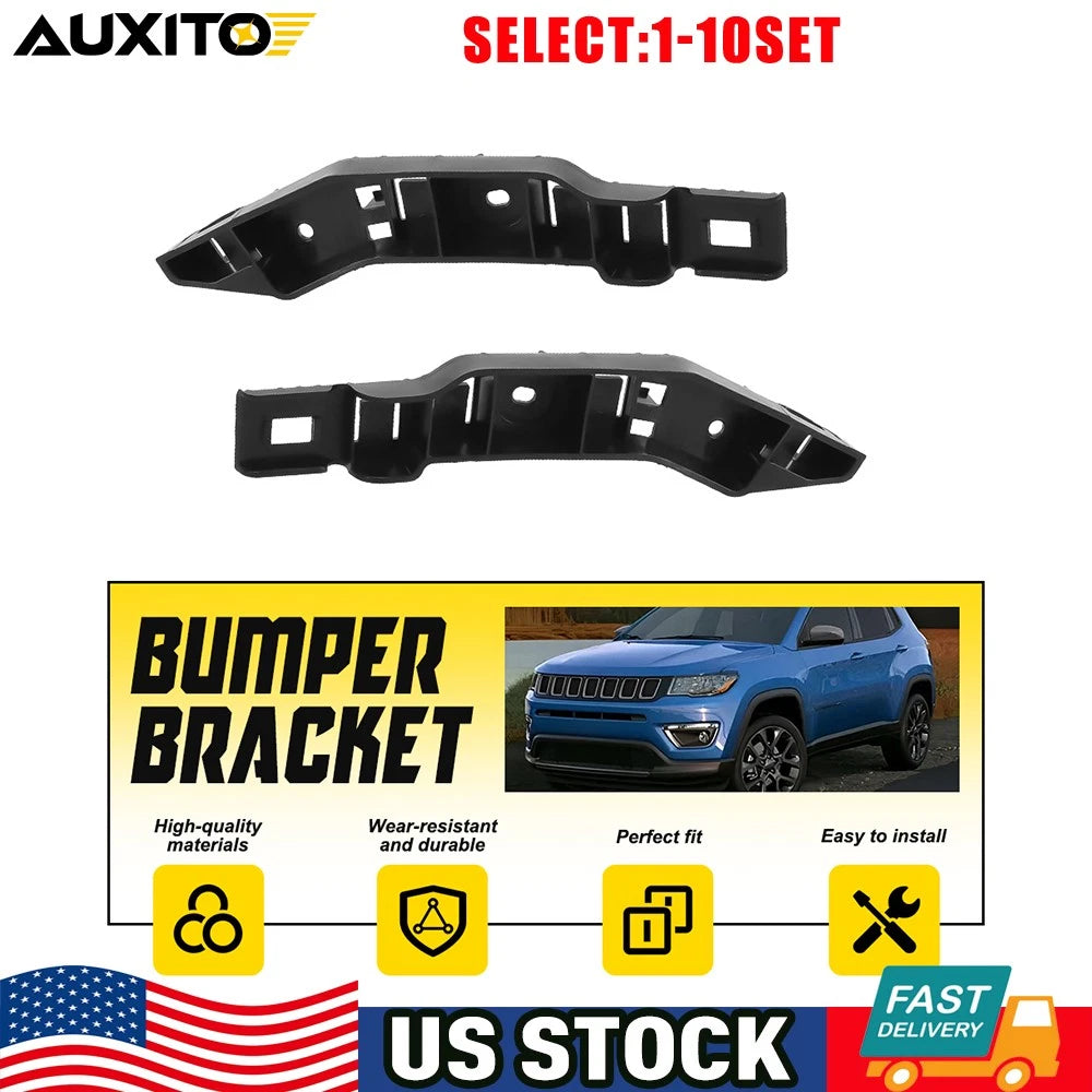 Set of 2 Front Bumper Retainer Brackets for Jeep Compass (2014–2017)
