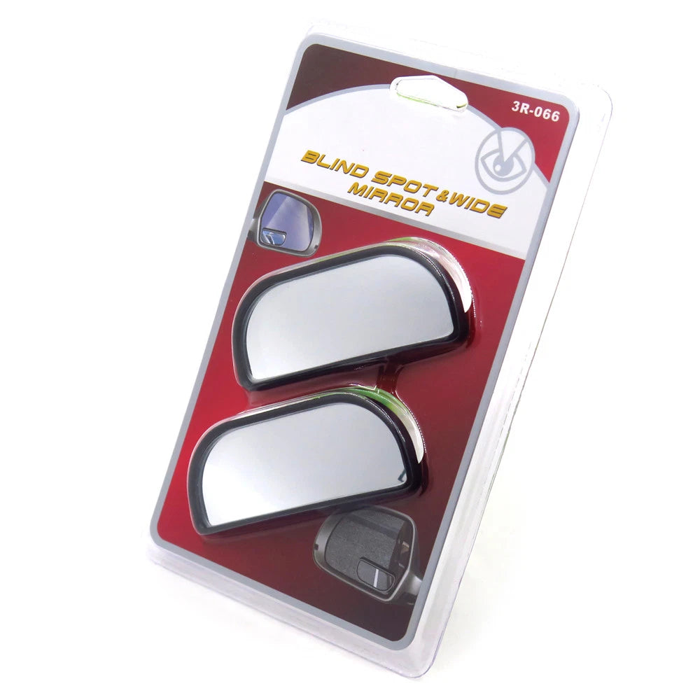 2X Adjustable Stick On Rear View Auxiliary Blind Spot Mirror Wide Angle for Car