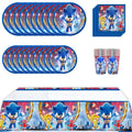 51pcs Sonic Birthday Party Supplies - Tablecloth, Plates, Napkins, Cups
