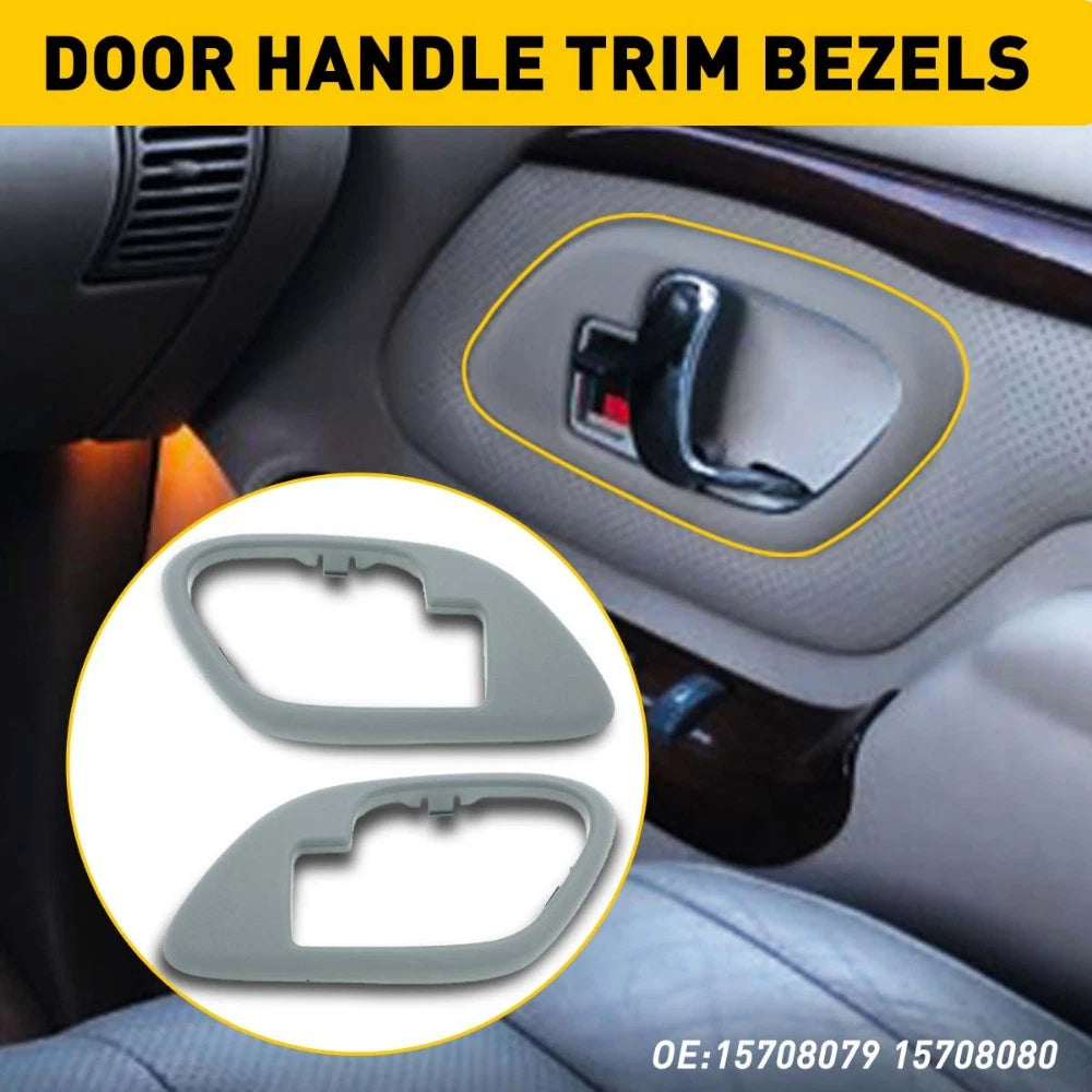 Set of 2 Interior Door Handle Trim Bezels for GM Truck