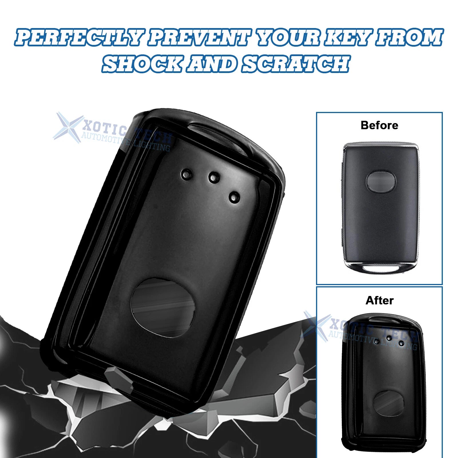 Black Soft TPU Remote Key Fob Cover for Mazda CX-9 (2020-2023)