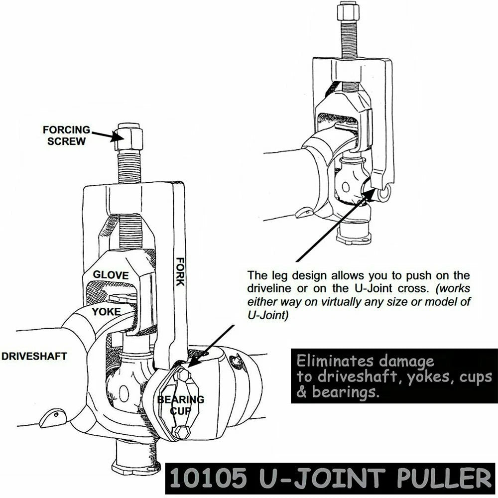 U-Joint Puller Tool for Light Duty Class 1-3 Vehicles (Universal)