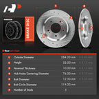 Drilled Brake Rotors for Hyundai Elantra, Sonata, Kia Optima
