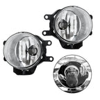 Pair Fog Lamps Lens for Toyota RAV4 (2016–2018) w/Wiring & Plated Ring