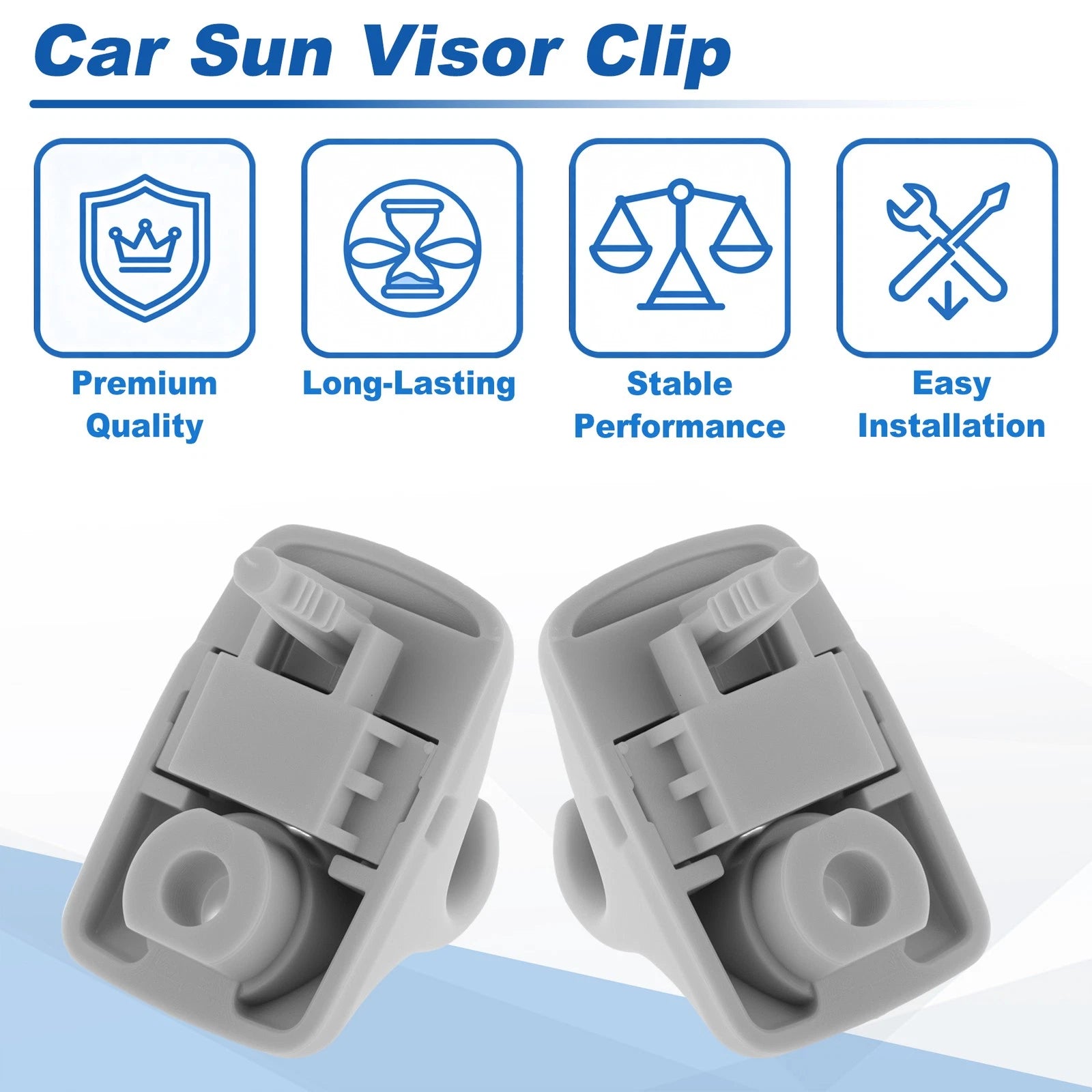 Sun Visor Clip for Hyundai Elantra (2011–2017) Gray No. 852353X000TX