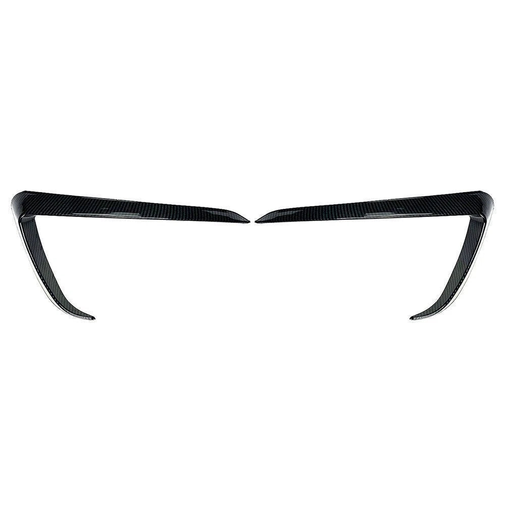 Front Fog Light Lamp Eyebrow Cover Trim for Tesla Model Y (2020–2023) Carbon Fiber