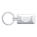 Grille Logo on Jeweled Rectangular Keychain - Officially Licensed for Jeep