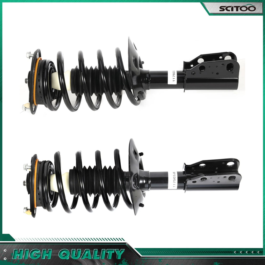 Set of 2 Quick Shocks Struts & Coil Springs for Cadillac Seville (1998–2004)