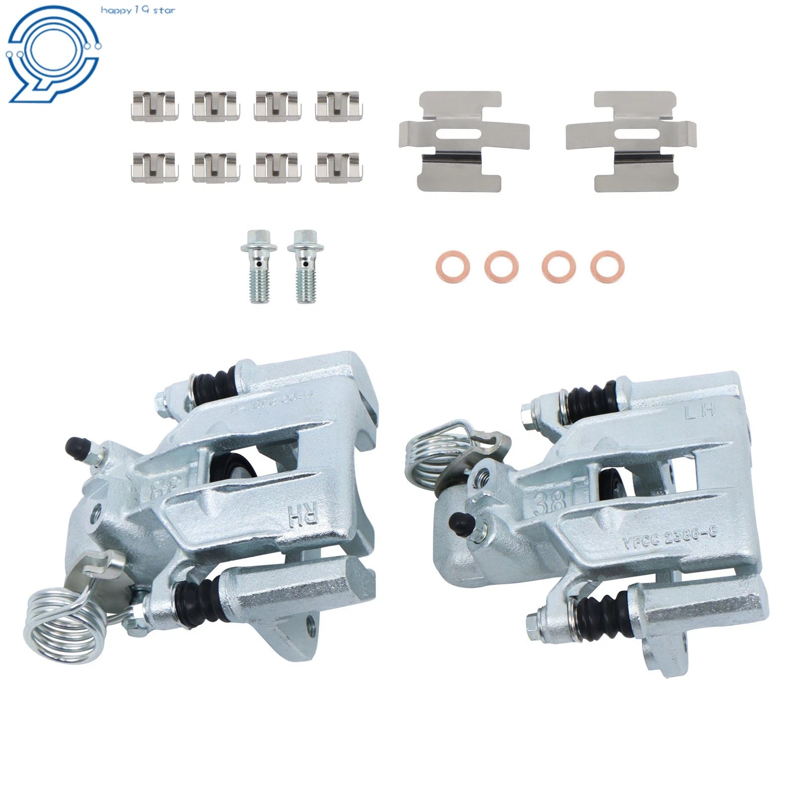 Set of 2 Brake Calipers with Bracket for Ford Mustang (1999–2004)