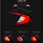 LED Tail Light Brake Lamps for Honda Civic 4DR Sedan (2016–2018)