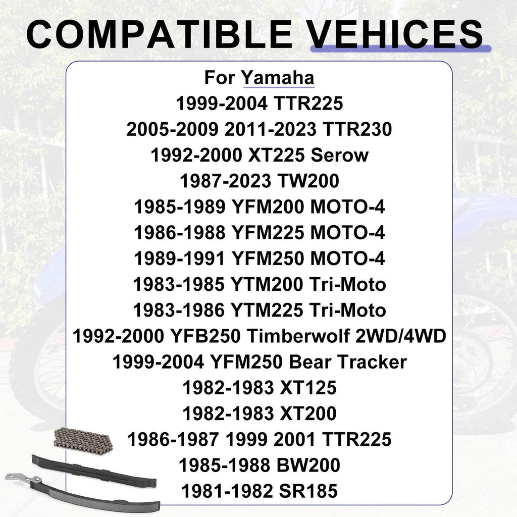 Cam Timing Chain & Guide for Yamaha Tri-Moto 200 225 (1983–1986)