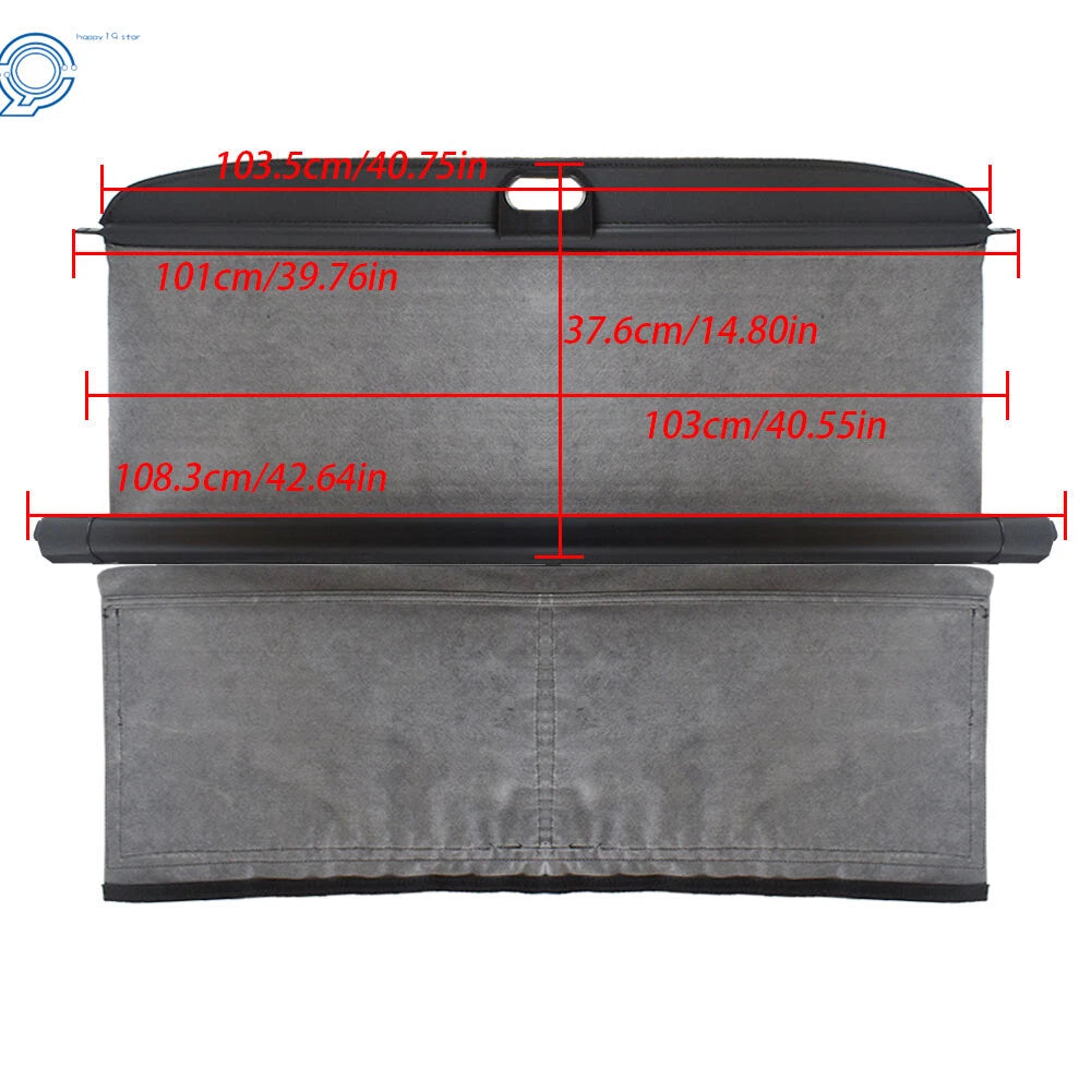 Cargo Cover for Smart ForTwo (2007–2014) Anti-Theft Shield