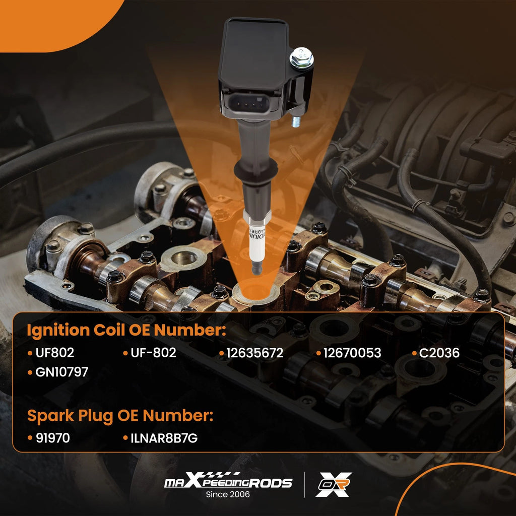 Ignition Coils + Iridium Spark Plugs for Buick Encore Chevrolet Cruze (2016–2019)