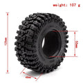2.2" Rubber Tire Set of 4 for Axial Wraith Capra D90 (1/10 RC Crawler)