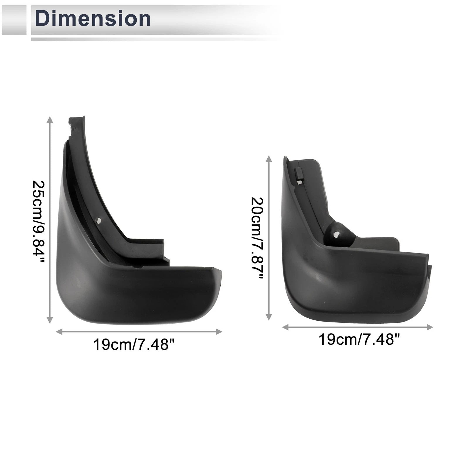 Set of 2 Mud Flaps Splash Guards for Audi A6 (2006–2010)