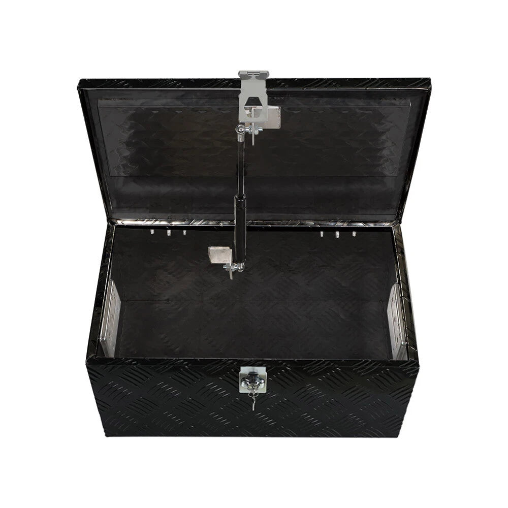 20 Inch Black Aluminum Tool Box for ATV Pickup Truck (Fits Most Models)