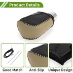 1 Pc Gear Shift Knob Cover for Honda Civic (2016–2021) Beige Black Faux Leather