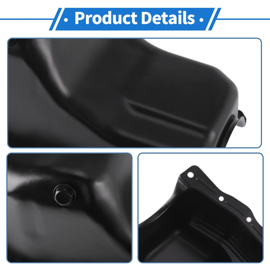 1 Pcs Engine Oil Pan for Chevrolet Astro (1986–1995) No.10054809 Iron Black