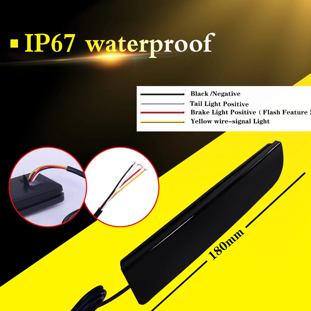 LED Rear Bumper Reflector Tail Brake Turn Signal Kit for Mitsubishi Lancer Evo